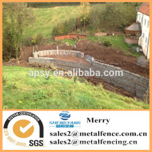 galvanizado soldado Galfan 3 mm defensa de la erosión del río y zona de asientos Gabion muro de la caja de piedra